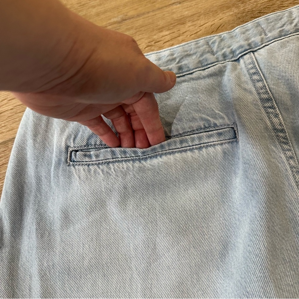 Madewell The Curvy Harlow Wide-Leg Trouser Light Wash Denim Jeans Sz W32 NWT - Picture 8 of 10